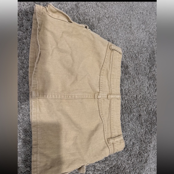 Khaki Denim Cargo Skirt - Picture 4 of 4